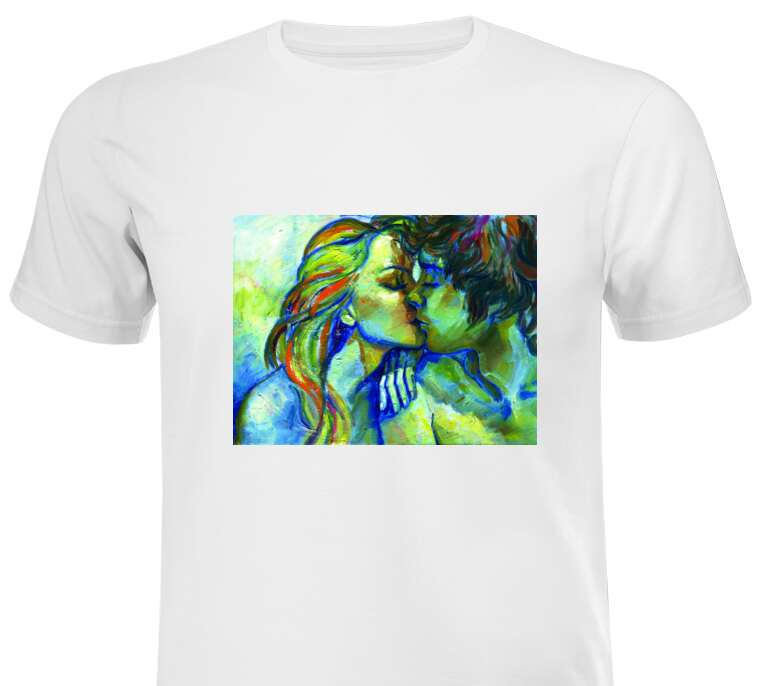 Майки, футболки Painting couple in love