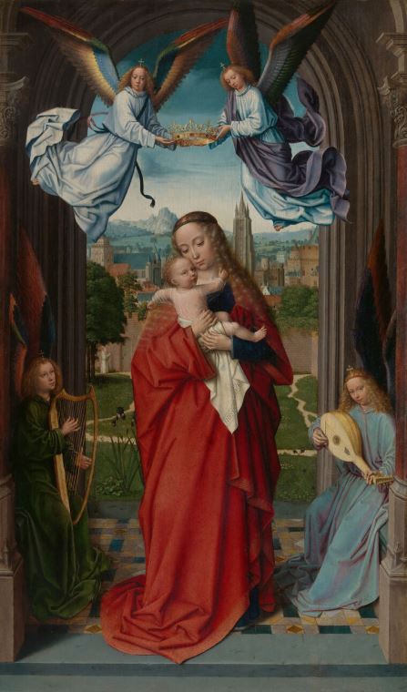 Купить и печать на заказ Картины Мадонна с младенцем и четырьмя ангелами