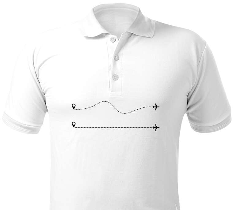 Майки, футболки поло  The path of the aircraft with a dotted line