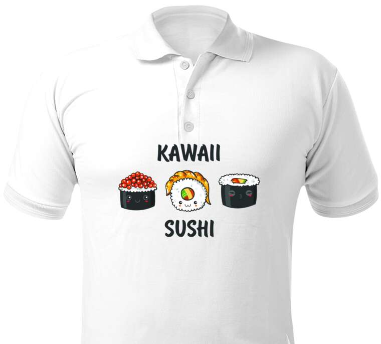 Майки, футболки поло  Kawaii sushi