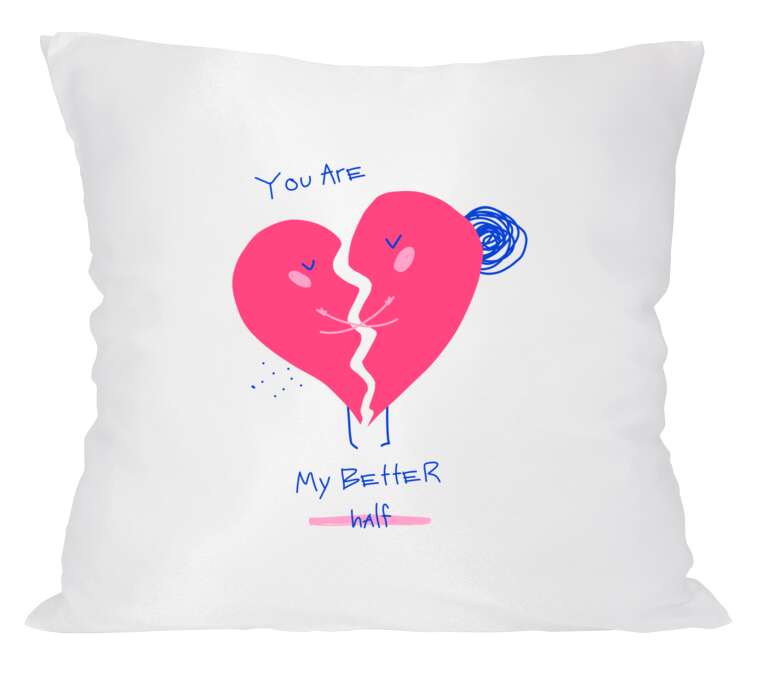 Pillows Halves of a heart