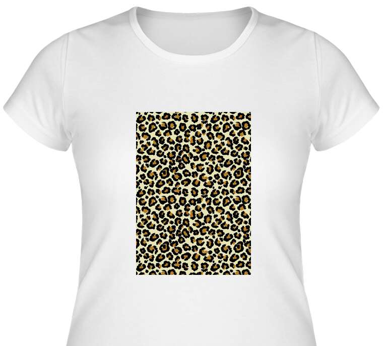 Майки, футболки женские Leopard print background