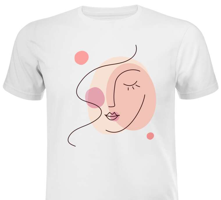 T-shirts, T-shirts Abstraction of a female face