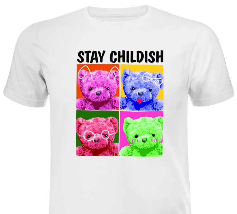 Майки, футболки белые Stay chaildish