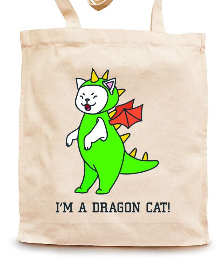 Shopping bags I'm a dragon cat!