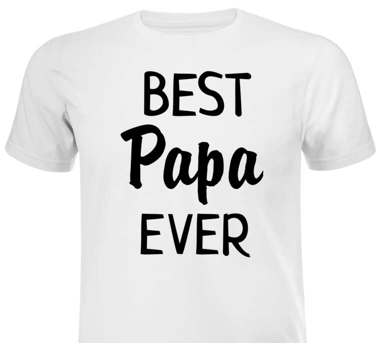 Майки, футболки белые Best Papa ever