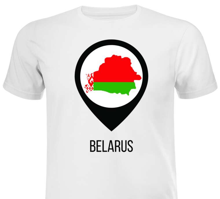 Майки, футболки белые Location Belarus