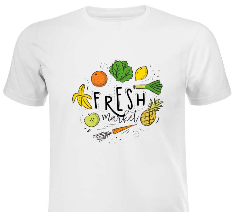 Майки, футболки белые Fresh market