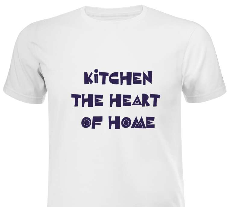 Майки, футболки белые Kitchen the heart of home