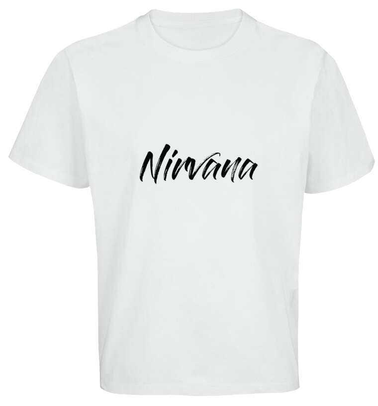 Майки, футболки оверсайз Nirvana каллиграфия