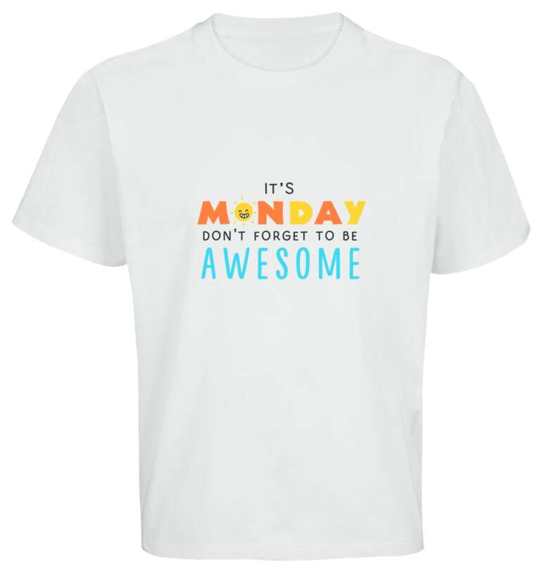 Майки, футболки оверсайз It's Monday don't forget to be awesome