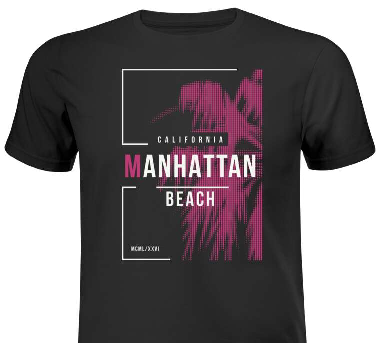 Майки, футболки белые Manhattan beach