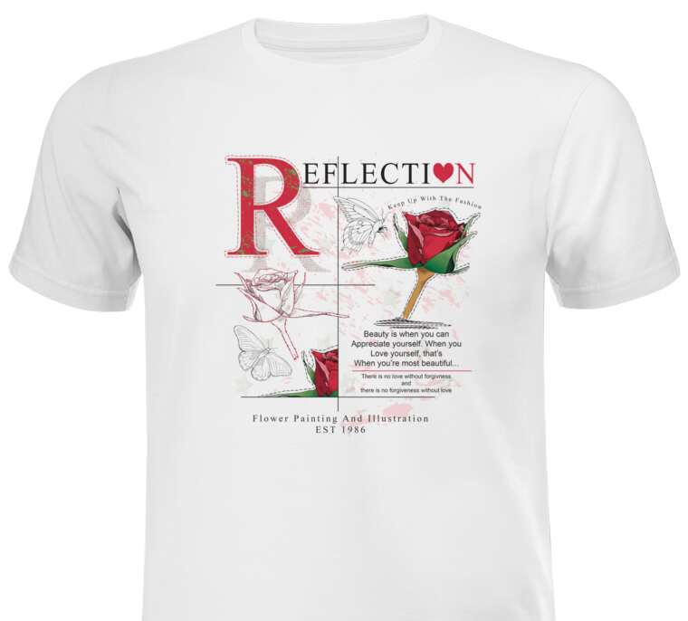 T-shirts, T-shirts Roses and text