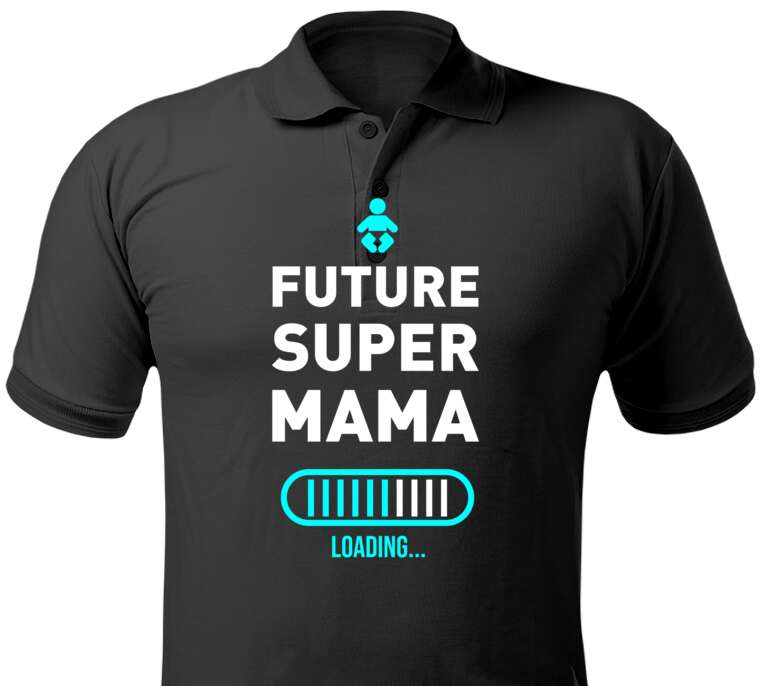 Майки, футболки поло  Future super mama