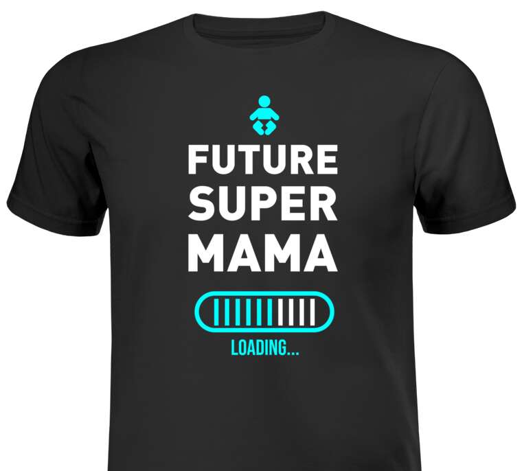 Майки, футболки белые Future super mama