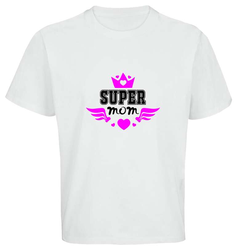 Майки, футболки оверсайз Super mom black and pink