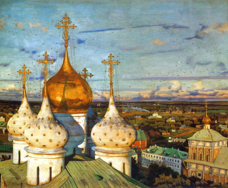 Paintings Domes and swallows