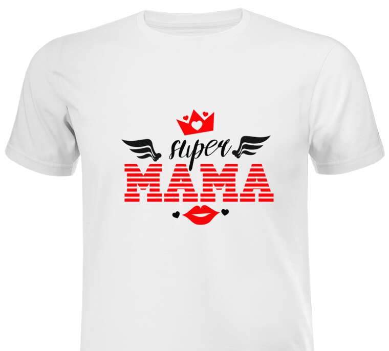 Майки, футболки мужские Super mama with a crown