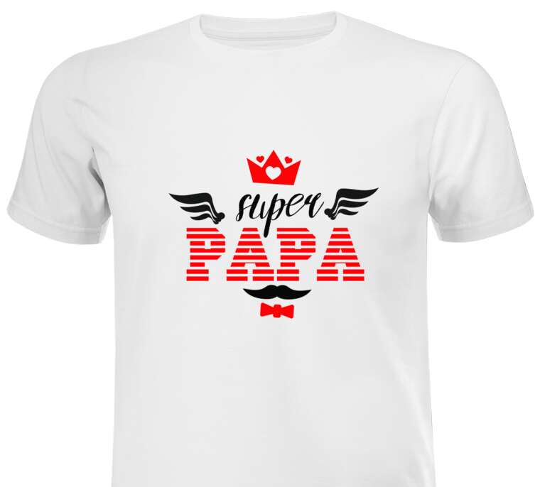 Майки, футболки мужские Super papa with a crown