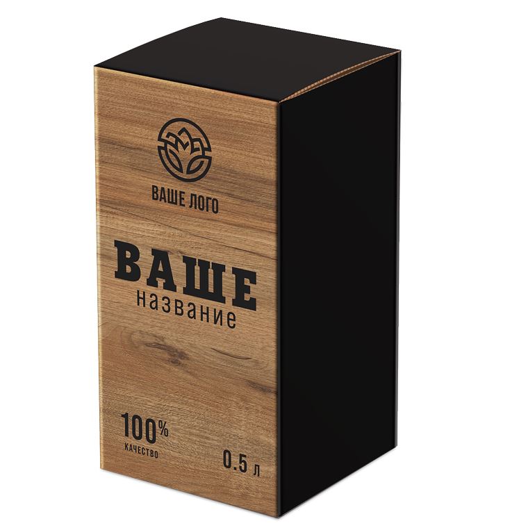 Bottle Boxes Oak texture on a black background