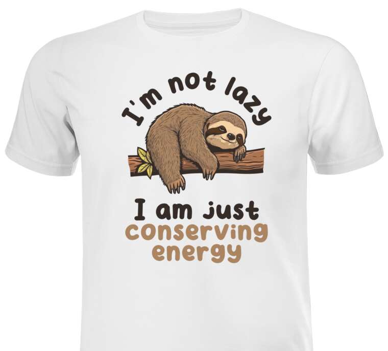 T-shirts, T-shirts The motivator sloth rests on a tree