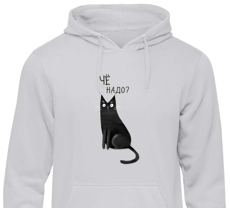 Hoodies, hoodies Surprised black cat What do you need?