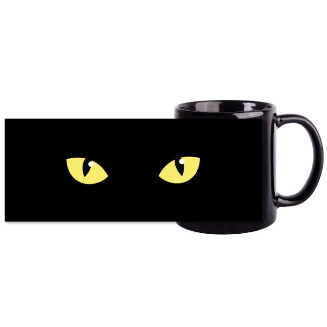 Chameleon mugs A cat's eye from the darkness