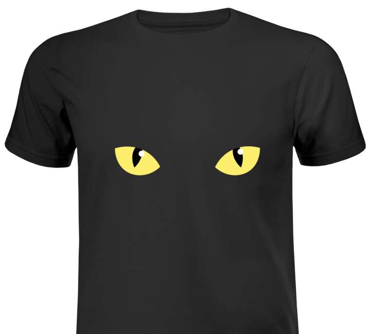 T-shirts, T-shirts A cat's eye from the darkness