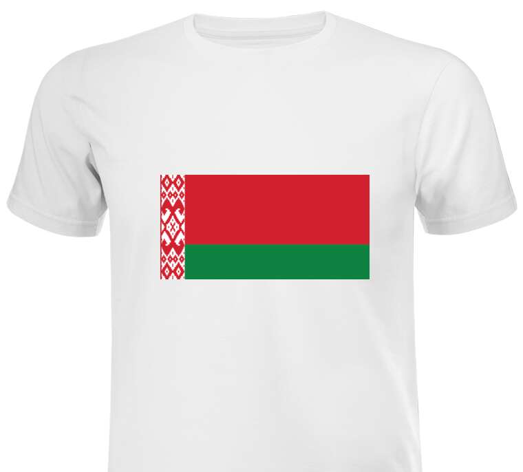 Майки, футболки с принтом The flag of Belarus