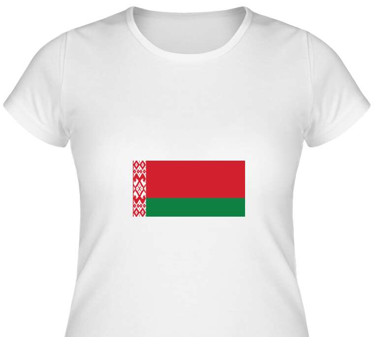 Майки, футболки женские The flag of Belarus