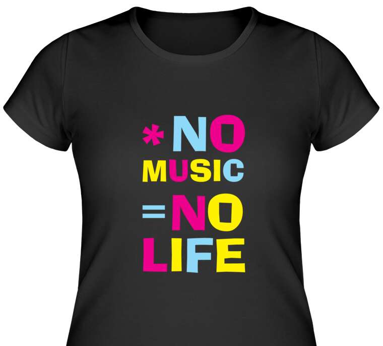 Майки, футболки женские No music - no life