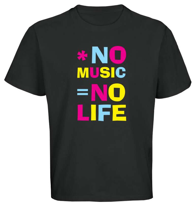 Майки, футболки оверсайз No music - no life