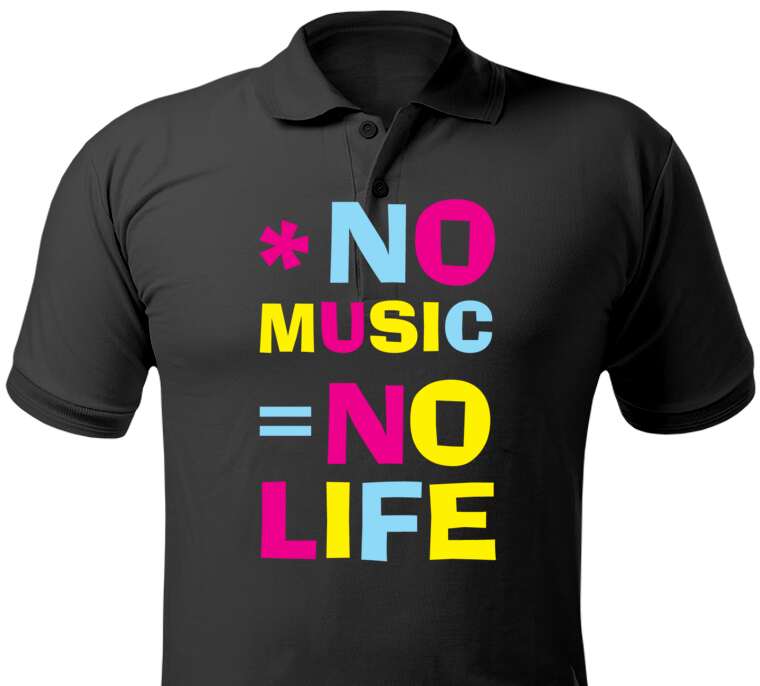 Майки, футболки поло  No music - no life