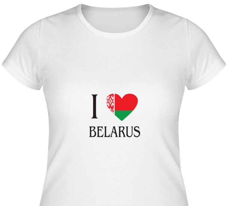 Майки, футболки женские Love Belarus