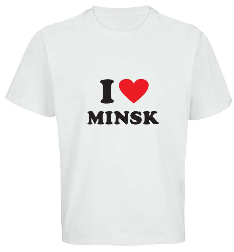 Майки, футболки оверсайз I love Minsk