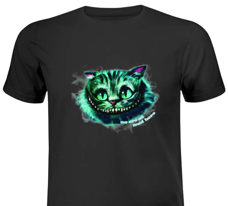 Майки, футболки мужские The Cheshire cat 3D