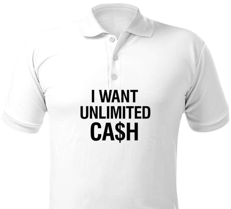 Майки, футболки поло  I want unlimited cash