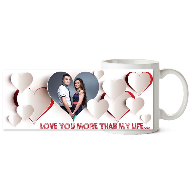 The mugs are black Surround heart