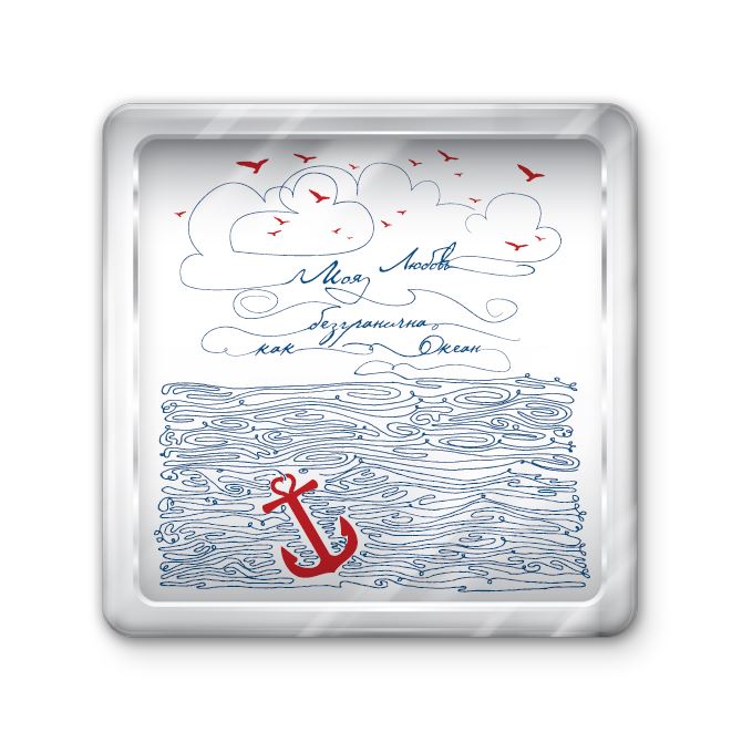 Магниты с фото, логотипом The ocean.