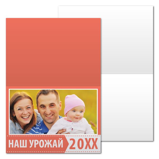 Открытки односторонние Peach frame