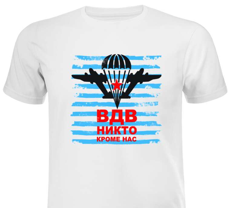 Майки, футболки белые Airborne Stripes Logo