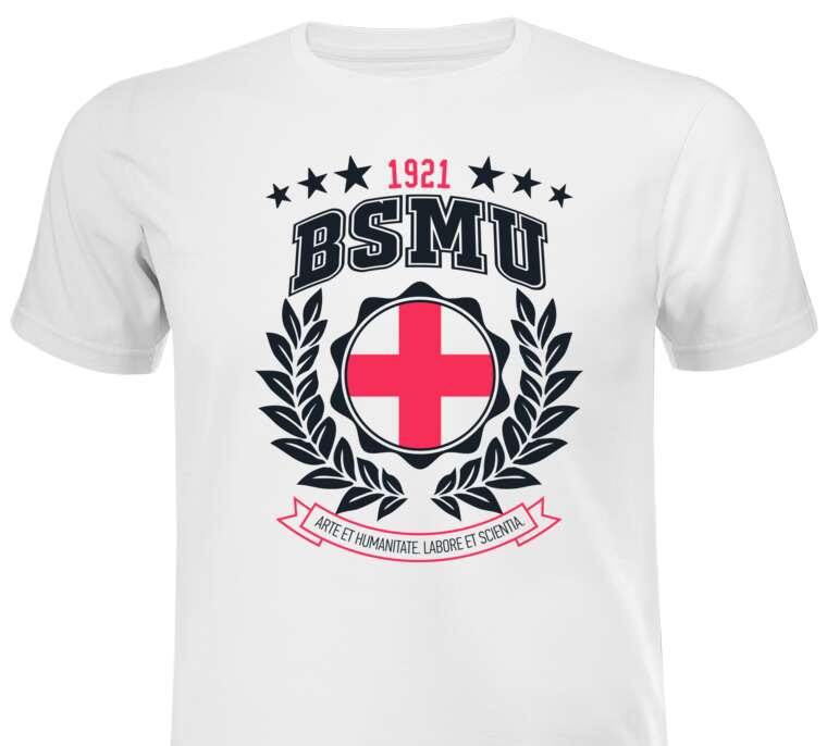 Майки, футболки мужские The emblem of BSMU