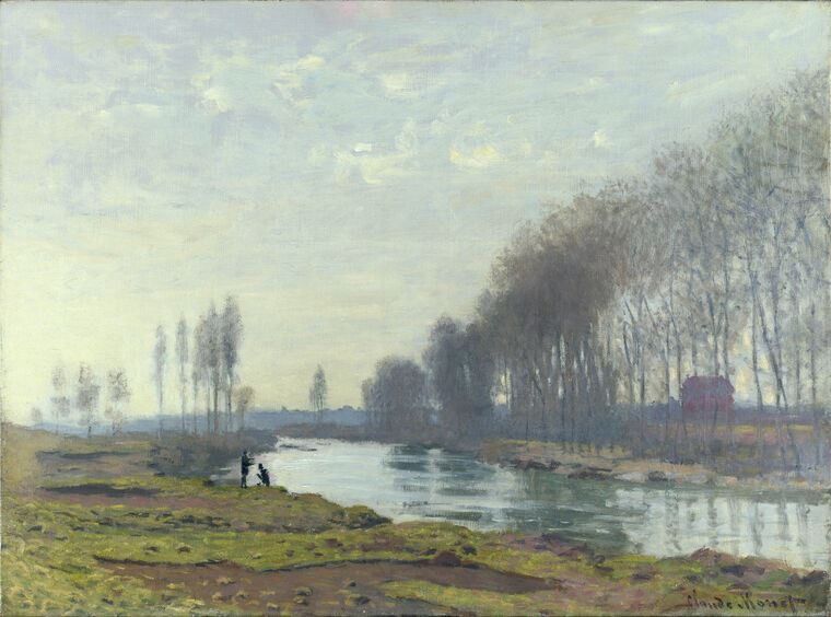 Картины на пластике, пеноркартоне Claude Monet The Small Arm of the Seine at Argenteuil