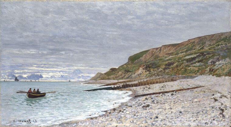 Картины, фото с паспарту Claude Monet The Point of Heve, Honfleur