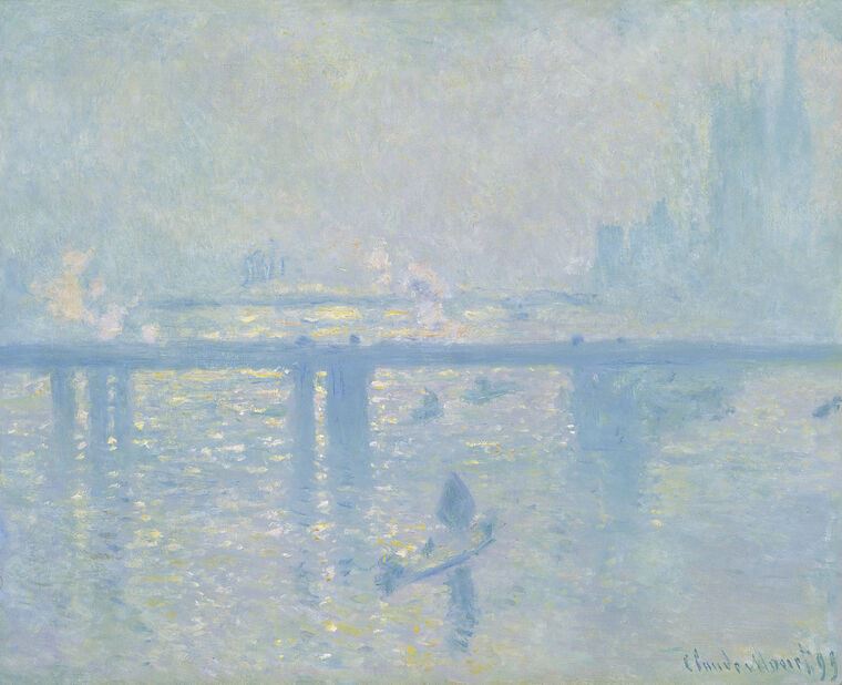 Картины на пластике, пеноркартоне Claude Monet Charing Cross Bridge