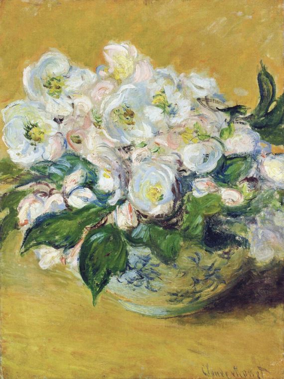 Картины, фото с паспарту Claude Monet Christmas Roses