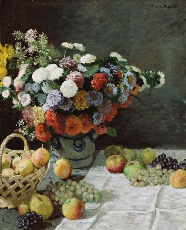 Картины на пластике, пеноркартоне Claude Monet Flowers and Fruit