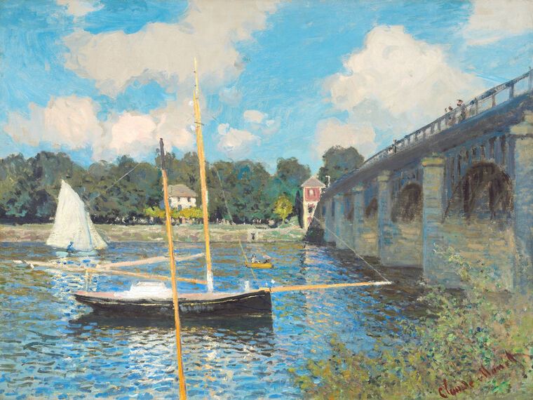 Картины на пластике, пеноркартоне Claude Monet The Bridge at Argenteuil