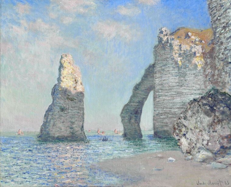 Картины на пластике, пеноркартоне Claude Monet The Rock Needle and the Porte d Aval