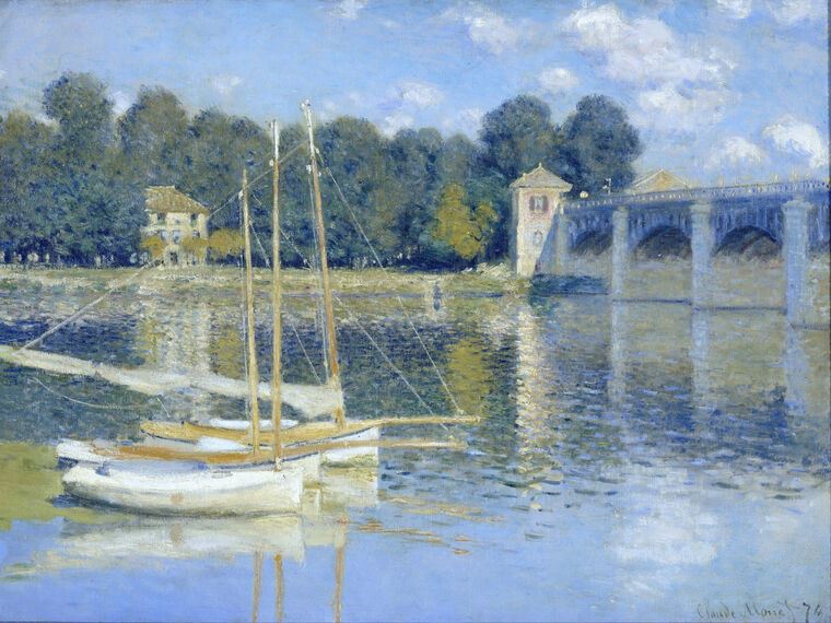 Картины на пластике, пеноркартоне Claude Monet The Bridge at Argenteuil